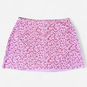 GAP Y2K Pink and White A-Line Mini Skirt